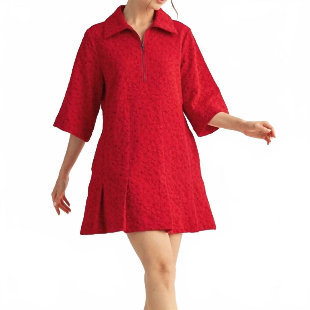 NEW JODIFL cassie floral jacquard dress in red